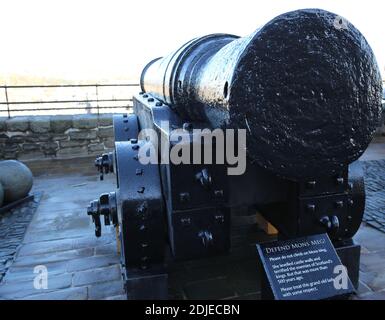 L'impressionnant canon MONS MEG du château d'Édimbourg, en Écosse Banque D'Images