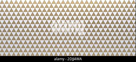 Arrière-plan abstrait triangulaire blanc et doré. Surface de triangles extrudés. rendu 3d. Banque D'Images