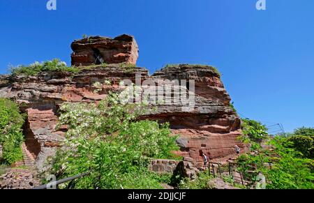 Drachenfels Castle near Busenberg, Dahner Felsenland, Palatinate Forest, Rhineland-Palatinate, Germany Stock Photo