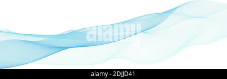Lumière abstraite mélange vague du bleu à la menthe à travers turquoise pâle sur fond blanc. Motif graphique vectoriel subtil Illustration de Vecteur