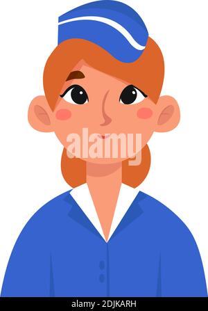 Emplois d'hôtesse isolée femmes professions Icon- Vector Illustration de Vecteur