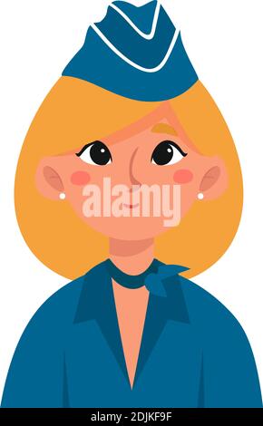 Emplois d'hôtesse isolée femmes professions Icon- Vector Illustration de Vecteur