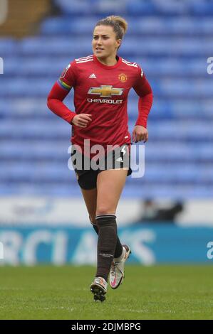 Amy Turner de Manchester United lors du match de Super League féminin de la FA au Madejski Stadium, Reading. Banque D'Images