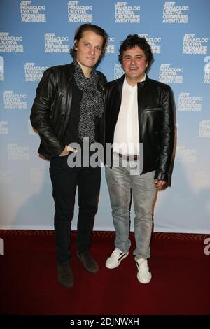 Benabar et Patrick Pelloux lors de la première du document Jeff Panacloc - l'Extraordinaire aventure a Paris, France, le 5 octobre 2016. Photo de Jerome Domine /ABACAPRESS.COM Banque D'Images