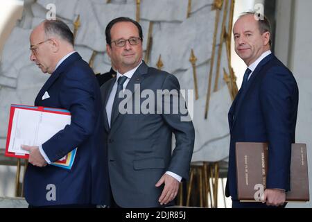 Photo à l'Elysée Palace à la suite de la réunion hebdomadaire du cabinet français à Paris, France, le 26 octobre 2016. Photo de Henri Szwarc/ABACAPRESS.COM Banque D'Images