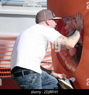 Le rocker Fred Durst emmène son fils Dallas au Pumpkin Patch à West Hollywood, Californie. 10/27/06 Banque D'Images