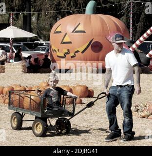 Le rocker Fred Durst emmène son fils Dallas au Pumpkin Patch à West Hollywood, Californie. 10/27/06 Banque D'Images