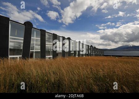 Amérique du Sud, Chili, région de Xll, Patagonie, Puerto Natales, Remota Hotel Banque D'Images