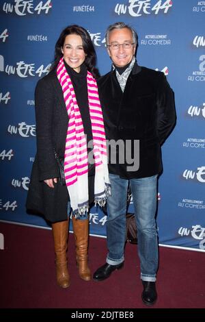 Marie Fugain et Laurent Petitguillaume arrivent au photocall du spectacle musical un ETE 44 au Comedia a Paris, France le 9 novembre 2016. Photo de Nasser Berzane/ABACAPRESS.COM Banque D'Images