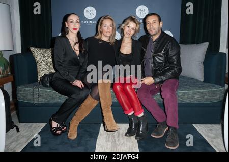 Stefanie Renoma, Tristane Banon, Zinedine Soualem and Caroline Faindt attending the premiere of Stefanie Renoma's exhibition 'Inattendus de Nolinski, VIBRATIONS' held at the Nolinski hotel in Paris, France on November 24, 2016. Photo by Nicolas Genin/ABACAPRESS.COM Banque D'Images