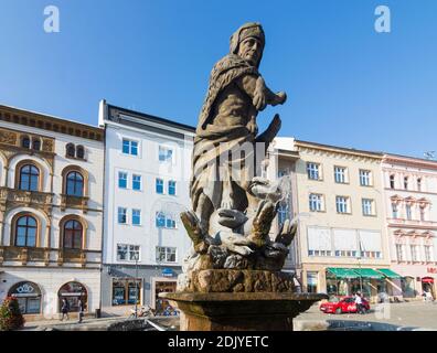 Olomouc (Olmütz), Fontaine Hercules, Horni namesti (place haute) dans la vieille ville, Olomoucky, région d'Olmützer, région d'Olomouc, Tchèque Banque D'Images