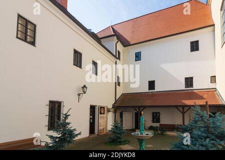 Brno (Brünn), entrée de la crypte Capuchin dans la vieille ville, Jihomoravsky, Südmähren, Moravie du Sud, Tchèque Banque D'Images