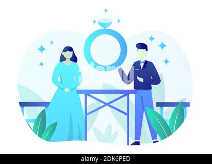 Motif vectoriel d'illustration à plat de mariage. Illustration de Vecteur