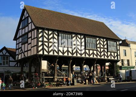 La maison de marché à Ledbury, Herefordshire, Angleterre, Royaume-Uni. Banque D'Images