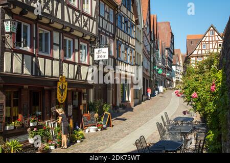 Allemagne, Bade-Wurtemberg, Bad Wimpfen.Hauptstrasse Banque D'Images