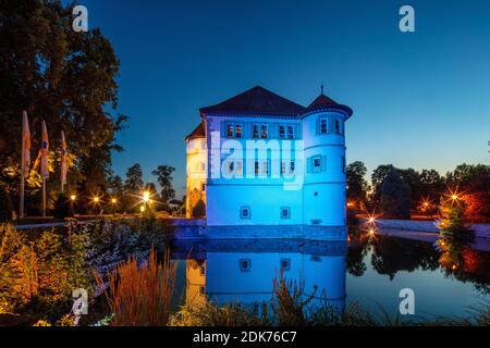 Allemagne, Bade-Wurtemberg, Bad Rappenau. Château amarré Banque D'Images