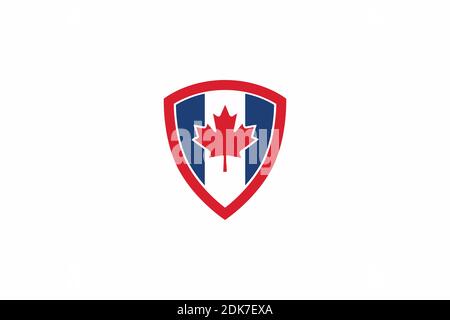 Logo de l'icône canadienne de l'érable inspiration de conception Illustration de Vecteur