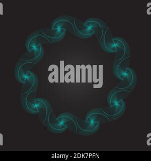 Arrière-plan de cercle de rosette ou guilloche abstrait. Illustration vectorielle de dessin au trait. Illustration de Vecteur
