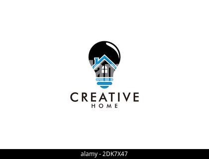 Smart House Logo, Home Idea logo. Bulb Home Creative logo. Unique and modern design Illustration de Vecteur