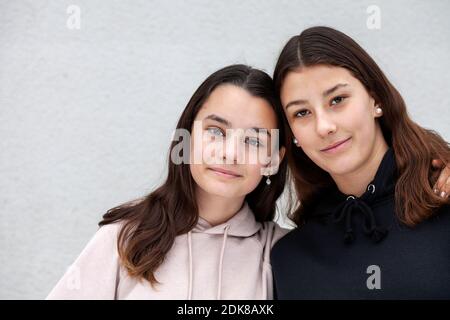 Portrait of smiling girls Banque D'Images
