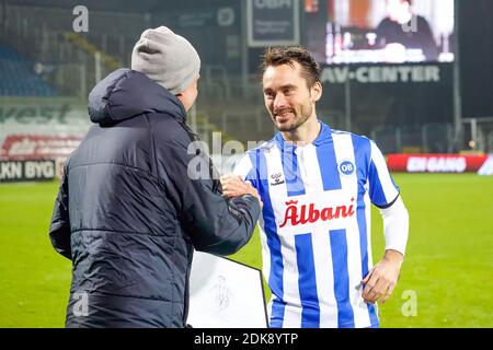 Odense, Danemark. 14 décembre 2020. Oliver Lund (2) d'OB observé pendant le match 3F Superliga entre Odense Boldklub et FC Midtjylland au parc d'énergie nature à Odense. (Crédit photo : Gonzales photo/Alamy Live News Banque D'Images