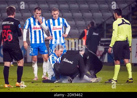 Odense, Danemark. 14 décembre 2020. Mart Lieder (9) d'OB observé pendant le match 3F Superliga entre Odense Boldklub et FC Midtjylland au parc d'énergie nature à Odense. (Crédit photo : Gonzales photo/Alamy Live News Banque D'Images