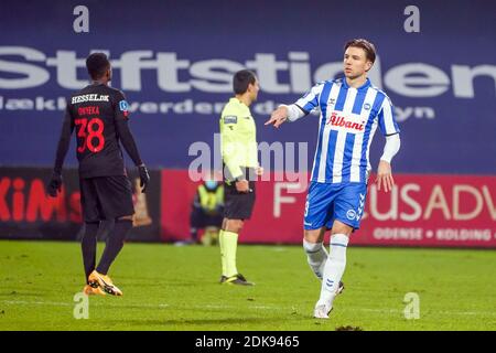 Odense, Danemark. 14 décembre 2020. Mart Lieder (9) d'OB observé pendant le match 3F Superliga entre Odense Boldklub et FC Midtjylland au parc d'énergie nature à Odense. (Crédit photo : Gonzales photo/Alamy Live News Banque D'Images