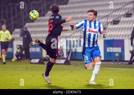 Odense, Danemark. 14 décembre 2020. Mart Lieder (9) d'OB observé pendant le match 3F Superliga entre Odense Boldklub et FC Midtjylland au parc d'énergie nature à Odense. (Crédit photo : Gonzales photo/Alamy Live News Banque D'Images