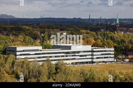 Essen, région de la Ruhr, Rhénanie-du-Nord-Westphalie, Allemagne - Folkwang Universitaet der Kuenste au Zeche Zollverein, classé au patrimoine mondial de l'UNESCO Zollverein. Banque D'Images