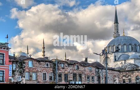 Détail Yeni Cami, Istanbul, HDR image Banque D'Images