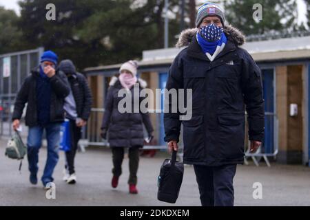 Ipswich Town fans are seen as they enter the Stadium - Ipswich Town v Portsmouth, Sky Bet League One, Portman Road, Ipswich, UK - 12th December 2020  Editorial Use Only - DataCo restrictions apply Stock Photo