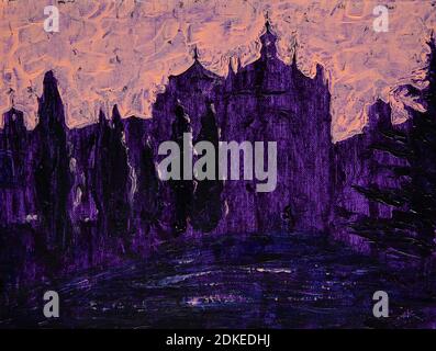 Peinture artistique du Convento de San Esteban à Salamanque, Espagne Banque D'Images