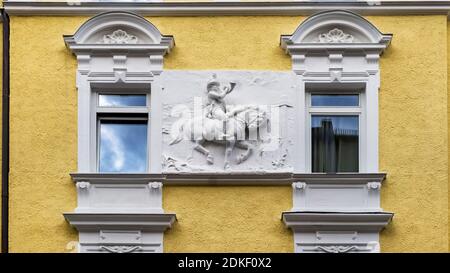 Façade d'un postillon dans le quartier de Lehel à Munich Banque D'Images