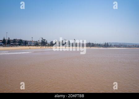 Essaouira, Morroco, Afrique - 29 avril 2019 : l'immense plage d'Essaouira Banque D'Images