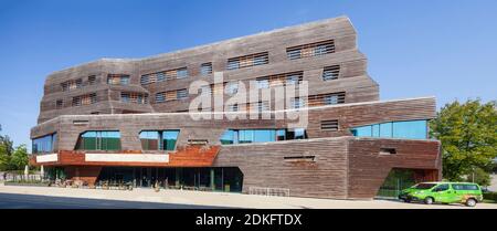 Wälderhaus, hôtel et bâtiment d'exposition, maison en bois, exposition internationale de bâtiment Hambourg, IBA, Wilhelmsburg, Hambourg, Allemagne, Europe Banque D'Images