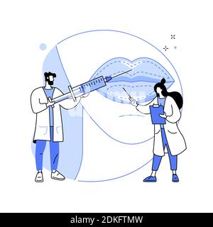 Illustration vectorielle abstraite du concept des injections de lèvre. Illustration de Vecteur