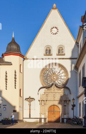 Citykirche et hôtel de ville sur Jesuitenplatz, Koblenz, Rhénanie-Palatinat, Allemagne, Europe Banque D'Images