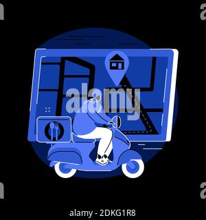 Illustration vectorielle du concept abstrait de la livraison alimentaire. Illustration de Vecteur