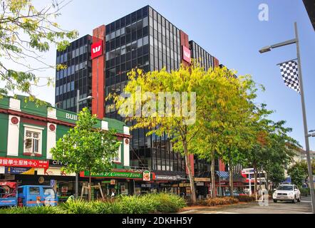 Hamilton Westpac Banking Centre, Victoria Street, Hamilton, de la région de Waikato, Nouvelle-Zélande, île du Nord Banque D'Images