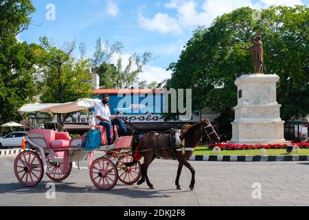 Calèche sans touristes pendant la pandémie Covid-19, mérida Mexique Banque D'Images