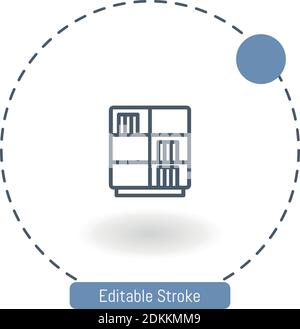 icône de vecteur d'étagère icônes de contour modifiables pour la bande et mobile Illustration de Vecteur