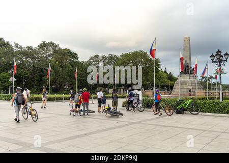 Dec 13, 2020 Dr. People taking commemorative photos at Jose Rizal National Monument Stock Photo