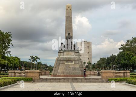 13 décembre 2020 Garde d'honneur le monument national du Dr Jose Rizal, Manille, Philippines Banque D'Images