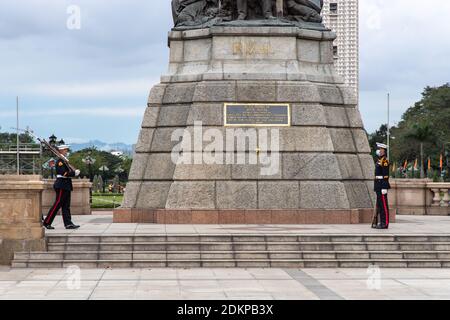 13 décembre 2020 Garde d'honneur le monument national du Dr Jose Rizal, Manille, Philippines Banque D'Images