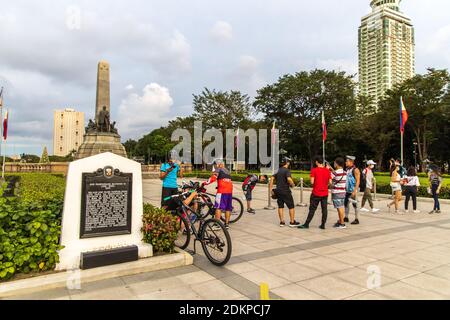 Dec 13, 2020 Dr. People taking commemorative photos at Jose Rizal National Monument Stock Photo