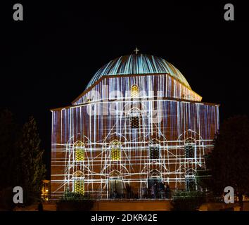 Place Szechenyi à Pecs avant Christams Banque D'Images