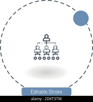 icône de vecteur hiérarchique icônes de contour modifiables pour le web et mobile Illustration de Vecteur