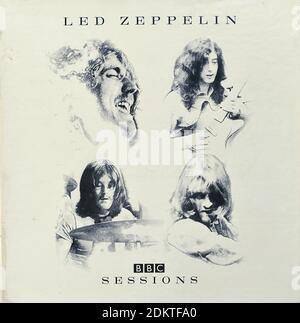 LED Zeppelin BBC sessions 14 - Vintage Vinyl Record Cover Banque D'Images