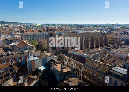 Toulouse (sud de la France) : vue aérienne du musée des beaux-arts 'Musee des Augustins' dans le quartier de Saint-Georges, dans le centre historique Banque D'Images