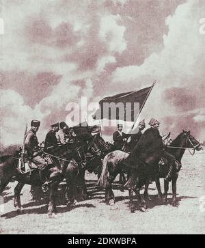 La guerre entre la Pologne et l'Union soviétique (1919-1920). La cavalerie de l'armée rouge dans le district d'Uman. Face sud-ouest. 1920 Banque D'Images